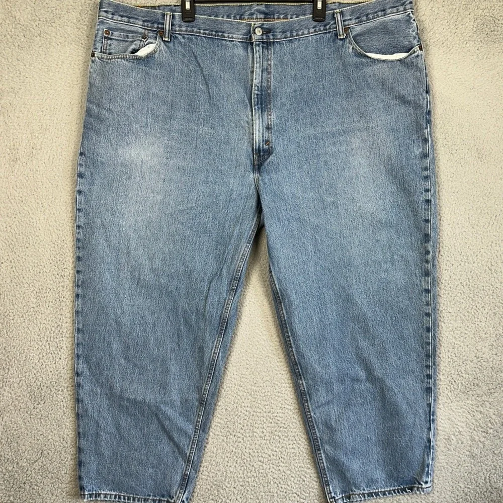 Levis 560 Jeans Mens 52X30 Blue Loose Fit Tapered Leg Distressed 5 Pocket Denim